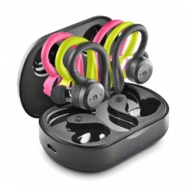 Auricular IN-EAR + MIC NGS Artica Jogger Sport TWS Bluetooth Black + Ganchos Multicolor