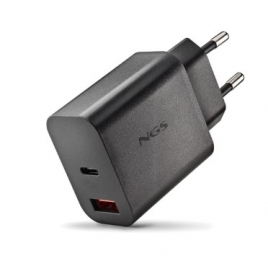 Cargador USB NGS ERA 30W GAN USB + USB-C Black