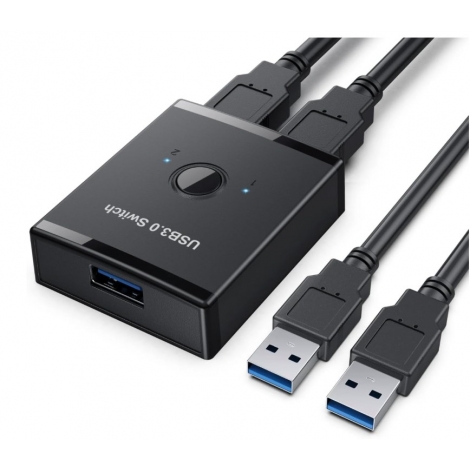 Conmutador KVM 2X1 USB Black